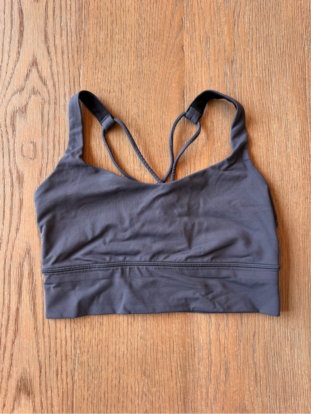 Lululemon Long Line Sports Bra in Charcoal